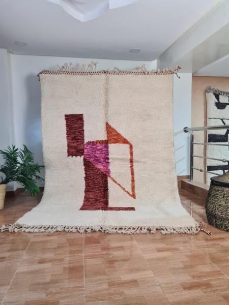 White Farid Marokkaans handgemaakt tapijt